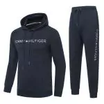 ensemble jogging marine homme tommy hilfiger a prix degriffe logo center blue